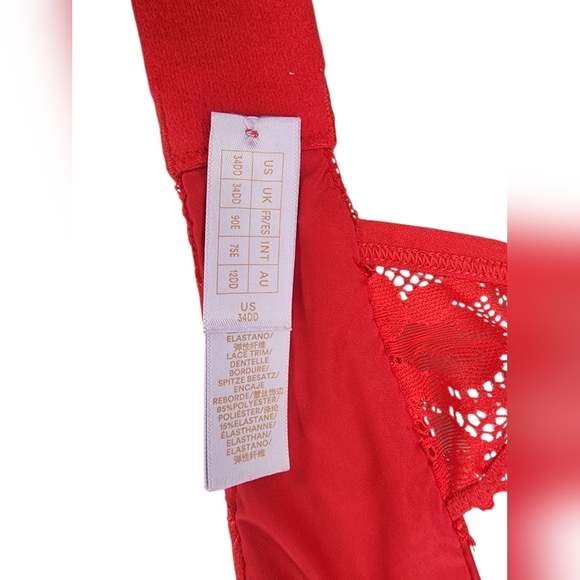 Savage X Fenty Partial Lace Strap Bra, Womens 34DD - Picture 4 of 4